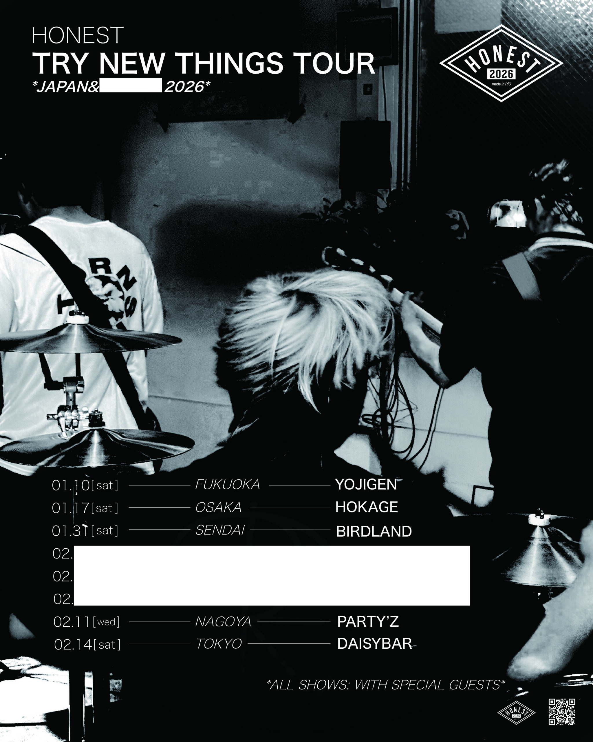 HONEST “TRY NEW THINGS TOUR” JAPAN&■■■■■■ 2026