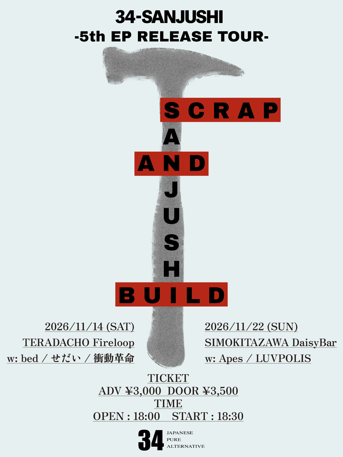 -34 5th EP Releas tour-「SCRAP AND BUILD」